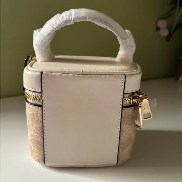 Coach Mini Bag in Cream and Tan - Picture 3 of 5